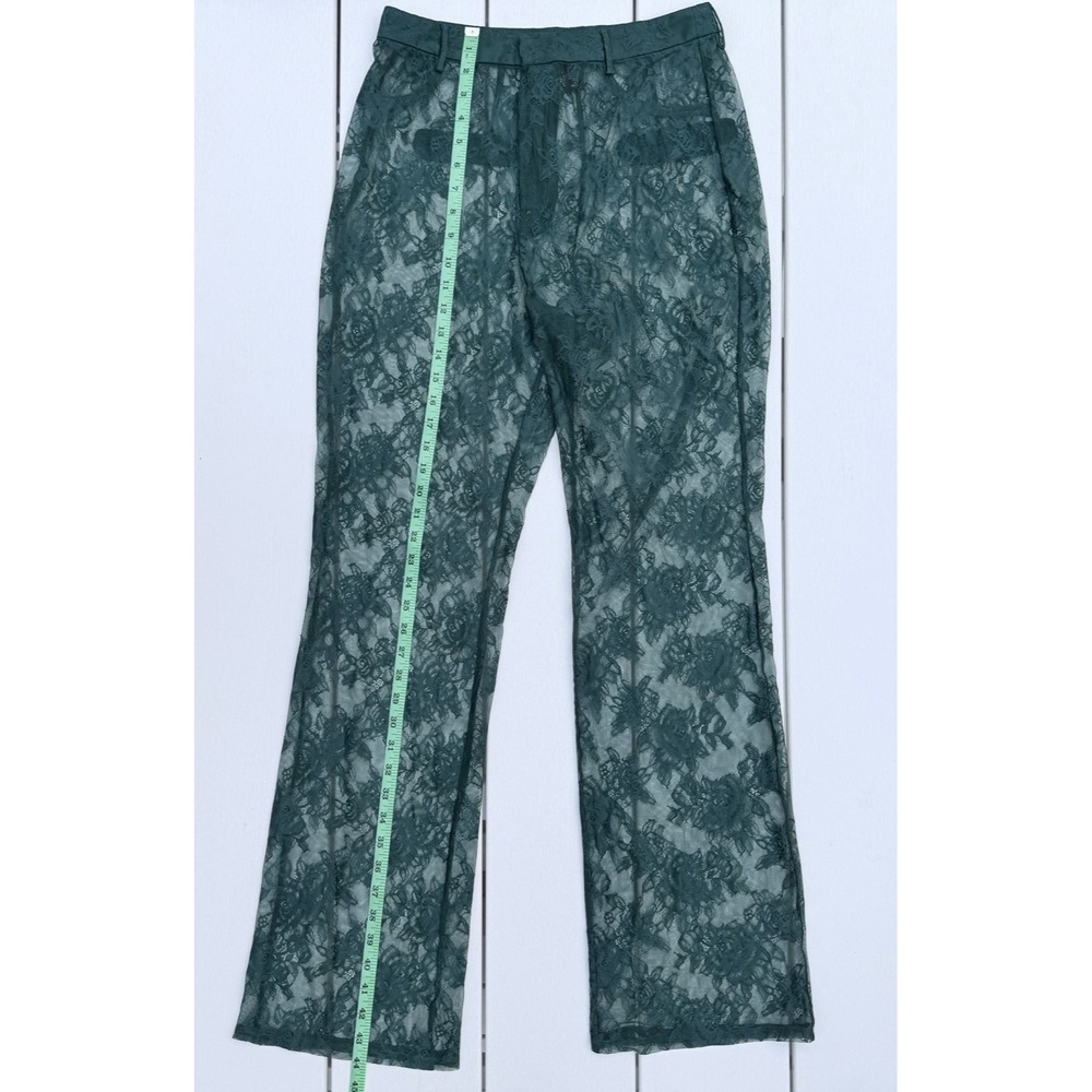 Victoria's Secret VS Archives Rose Lace Sheer See Through Pants Green M NWT